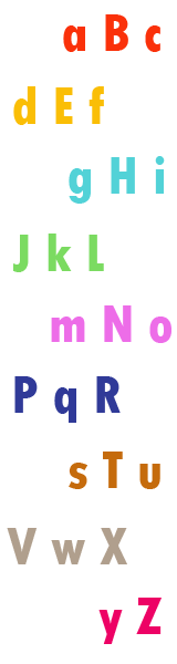 a colorful picture of the alphabet letters