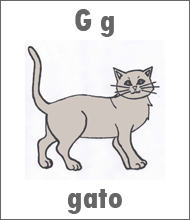 drawing of a cat representing letter g