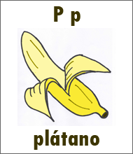 Letter P Flashcard - Spanish Alphabet