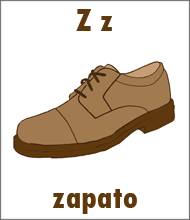 Letter Z Flashcard - Spanish Alphabet
