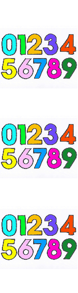 colorful numbers from one to ten